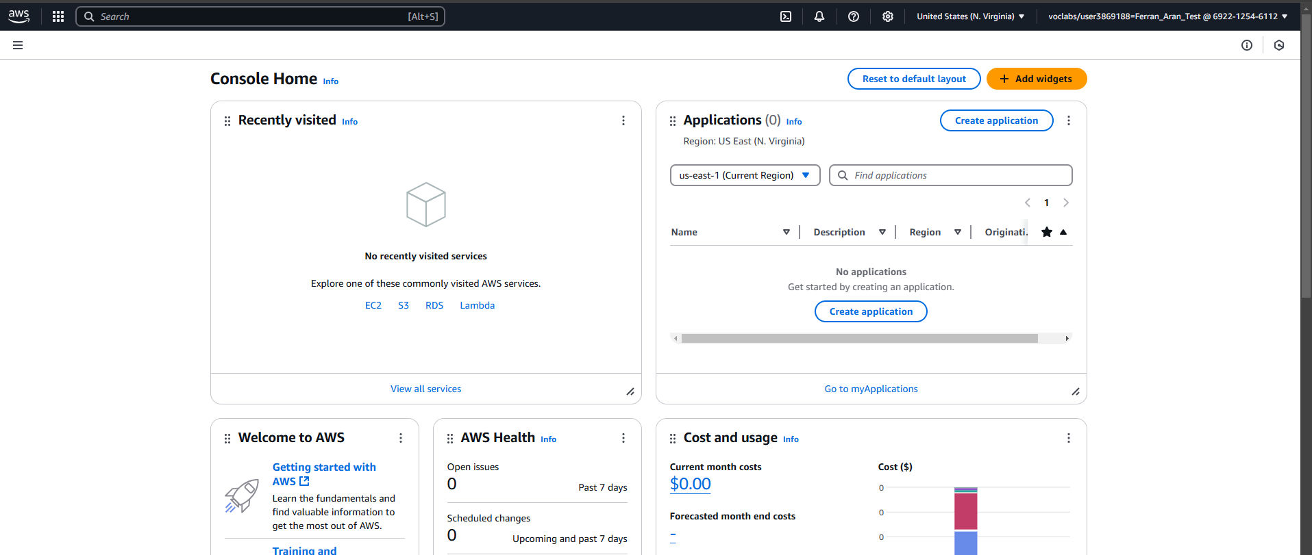 AWS Dashboard